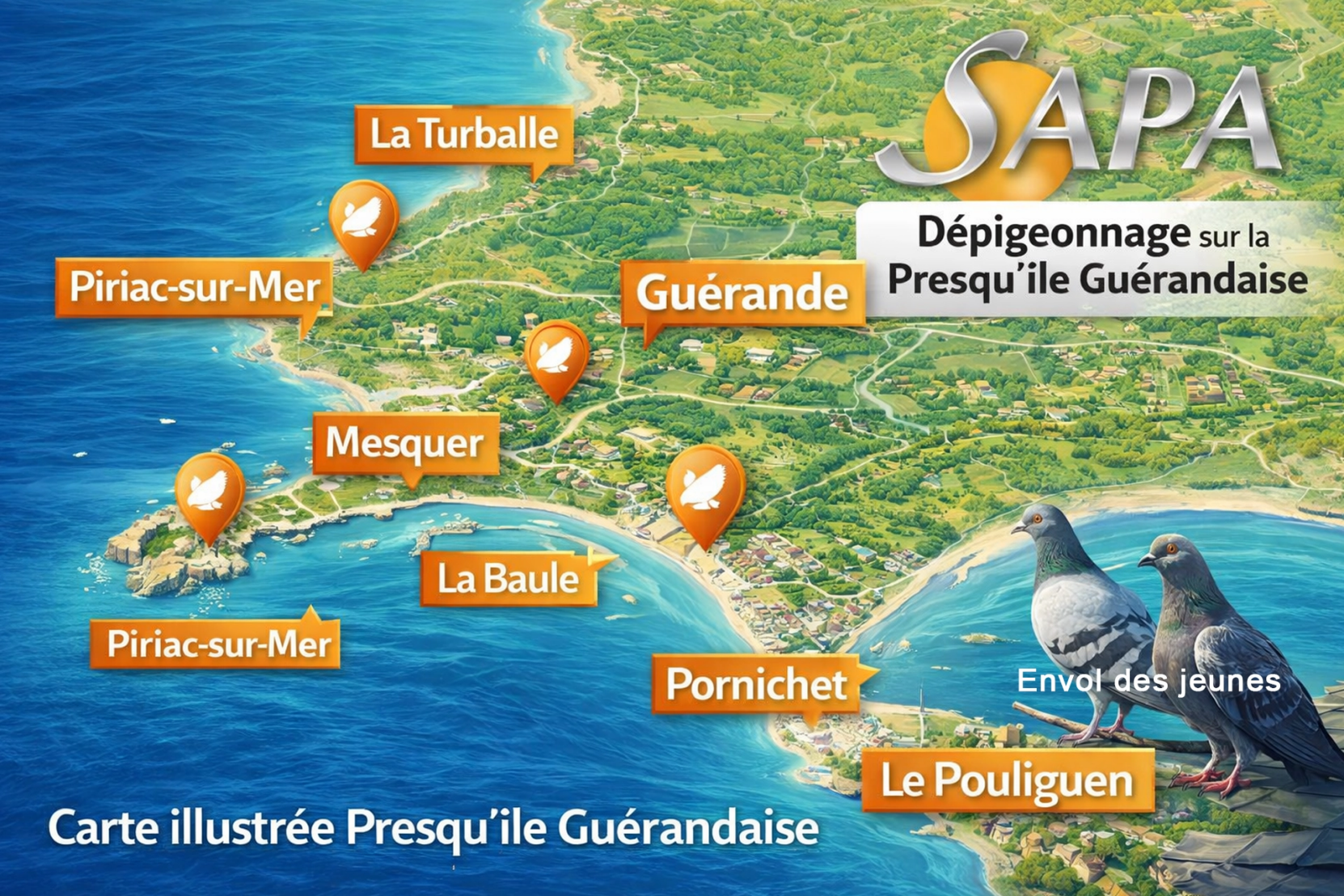 Intervention de dépigeonnage sur la Presqu'île guérandaise