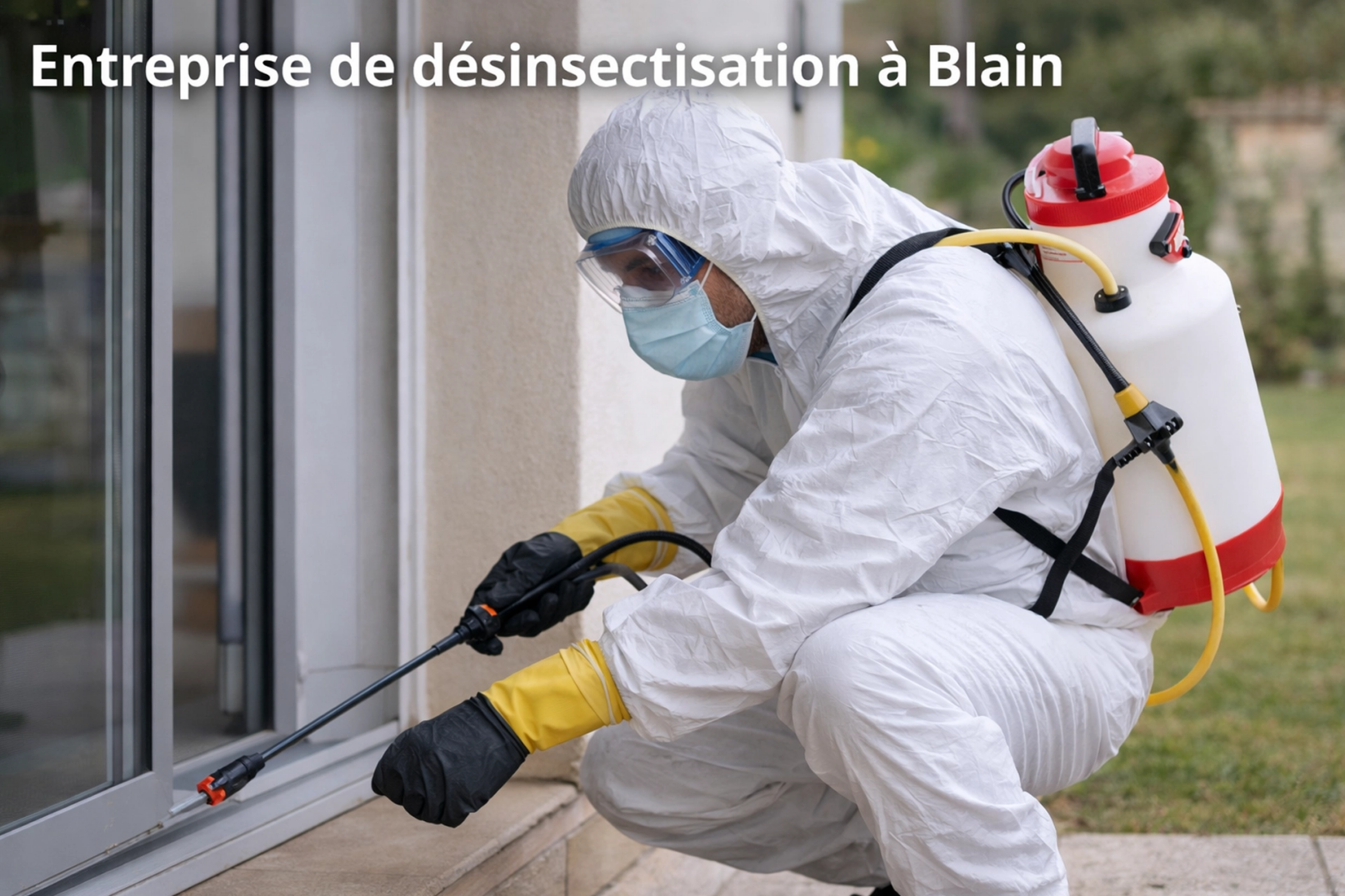 Technicien intervenant pour une désinsectisation à Blain