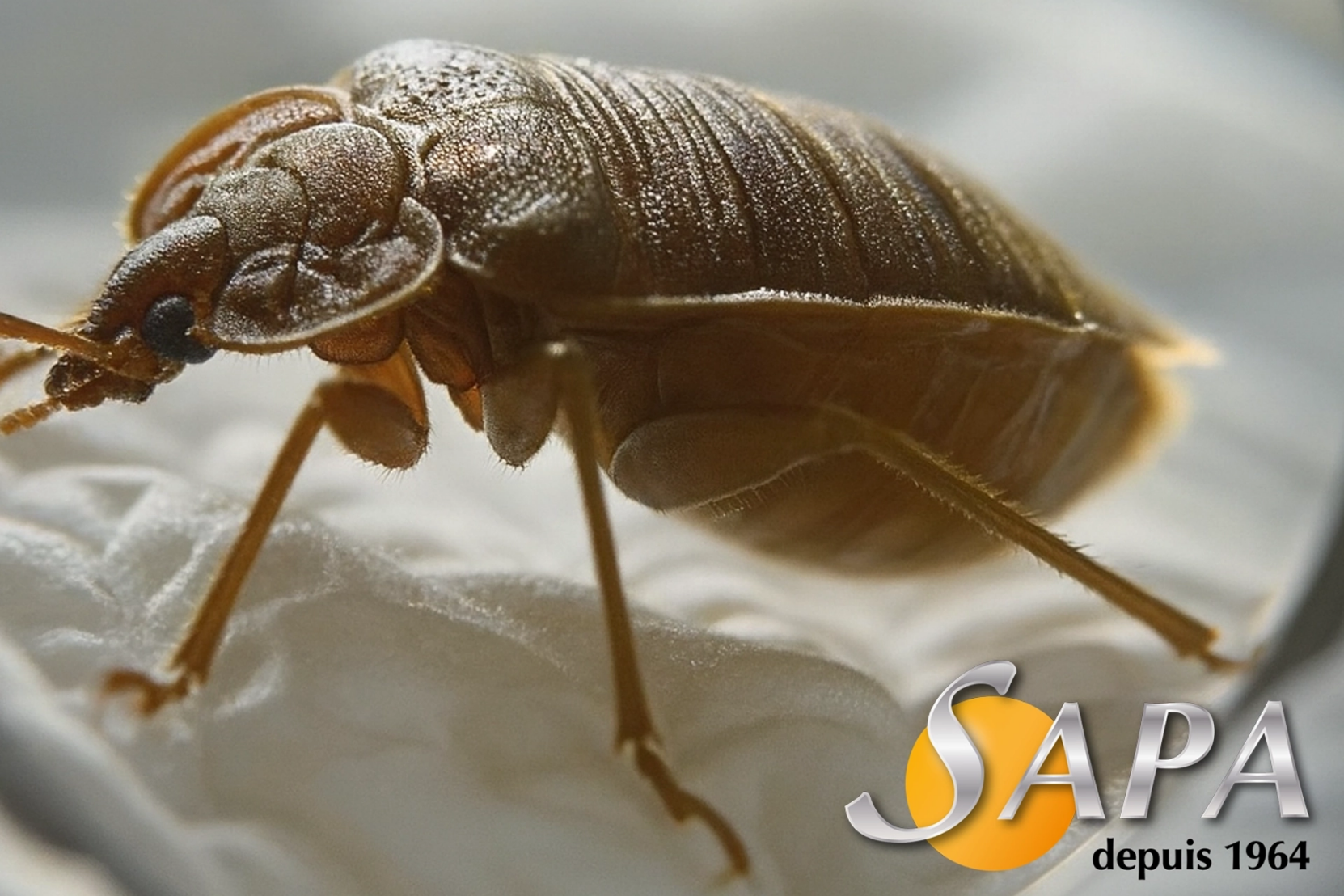 Technicien SAPA réalisant une intervention de désinsectisation à Bouguenais contre les insectes nuisibles rampants et volants