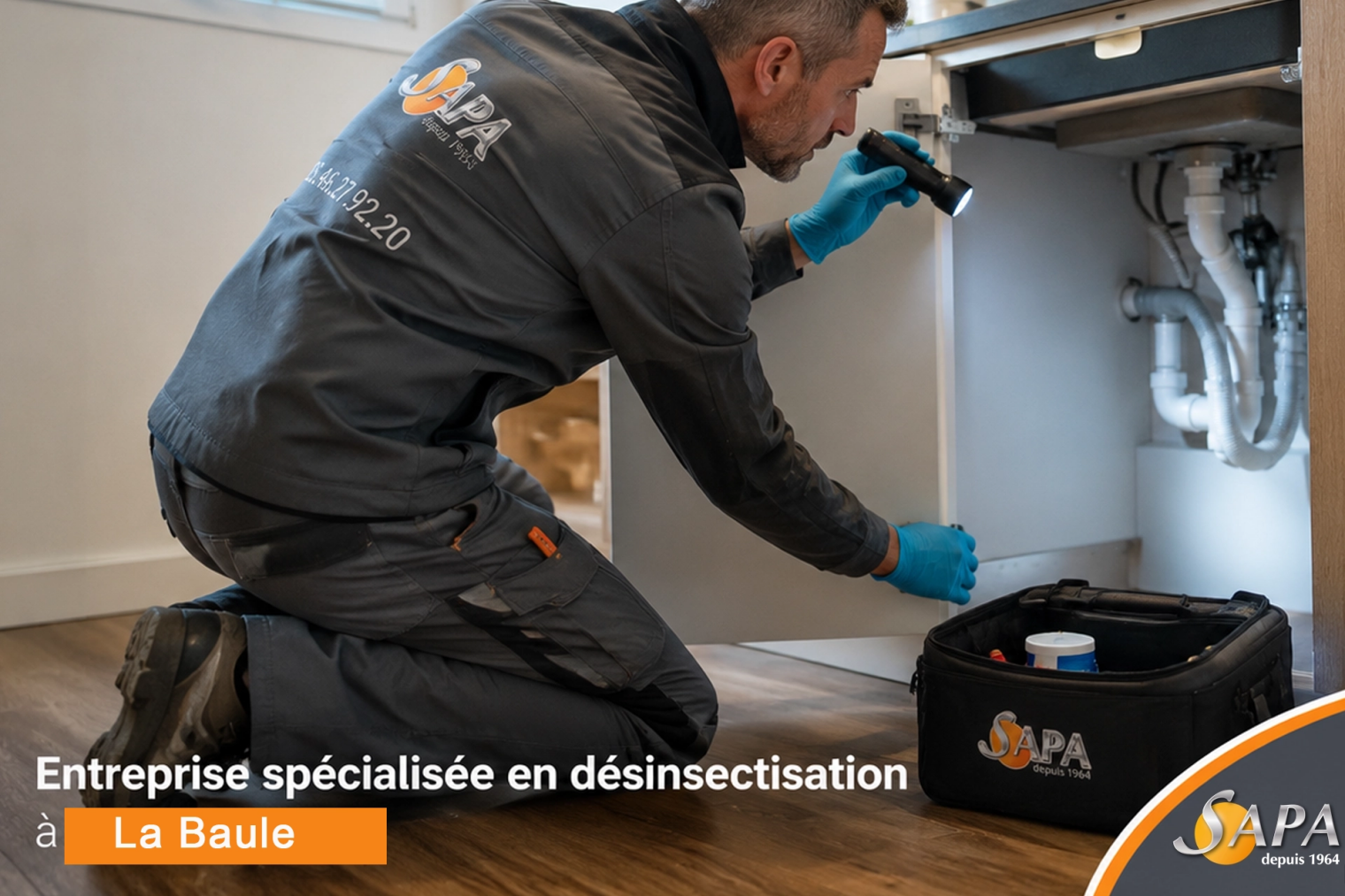 Traitement contre les insectes nuisibles dans un hôtel à La Baule