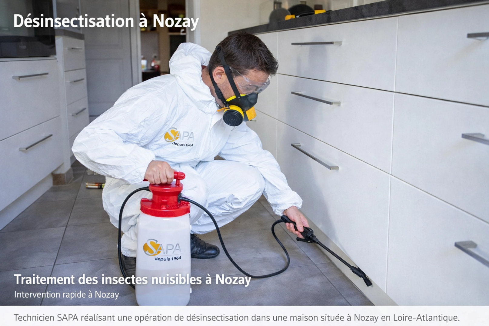 Intervention de désinsectisation dans une habitation à Nozay