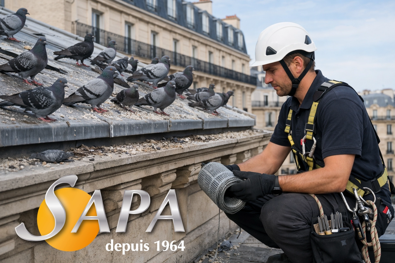 Inspection d'une toiture avant installation de protections anti-pigeons à Vallet
