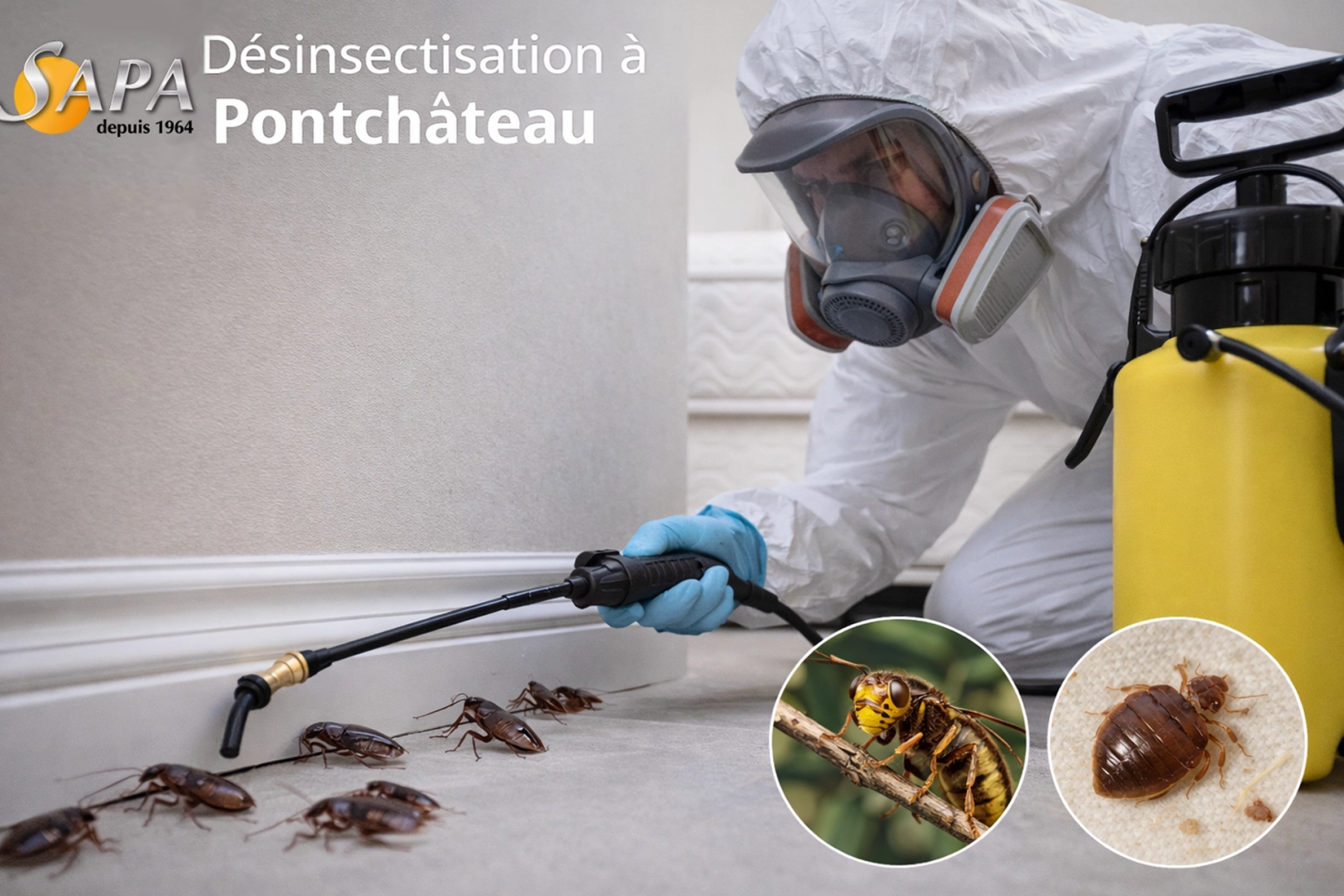 Inspection d'une infestation d'insectes dans une habitation à Pornic