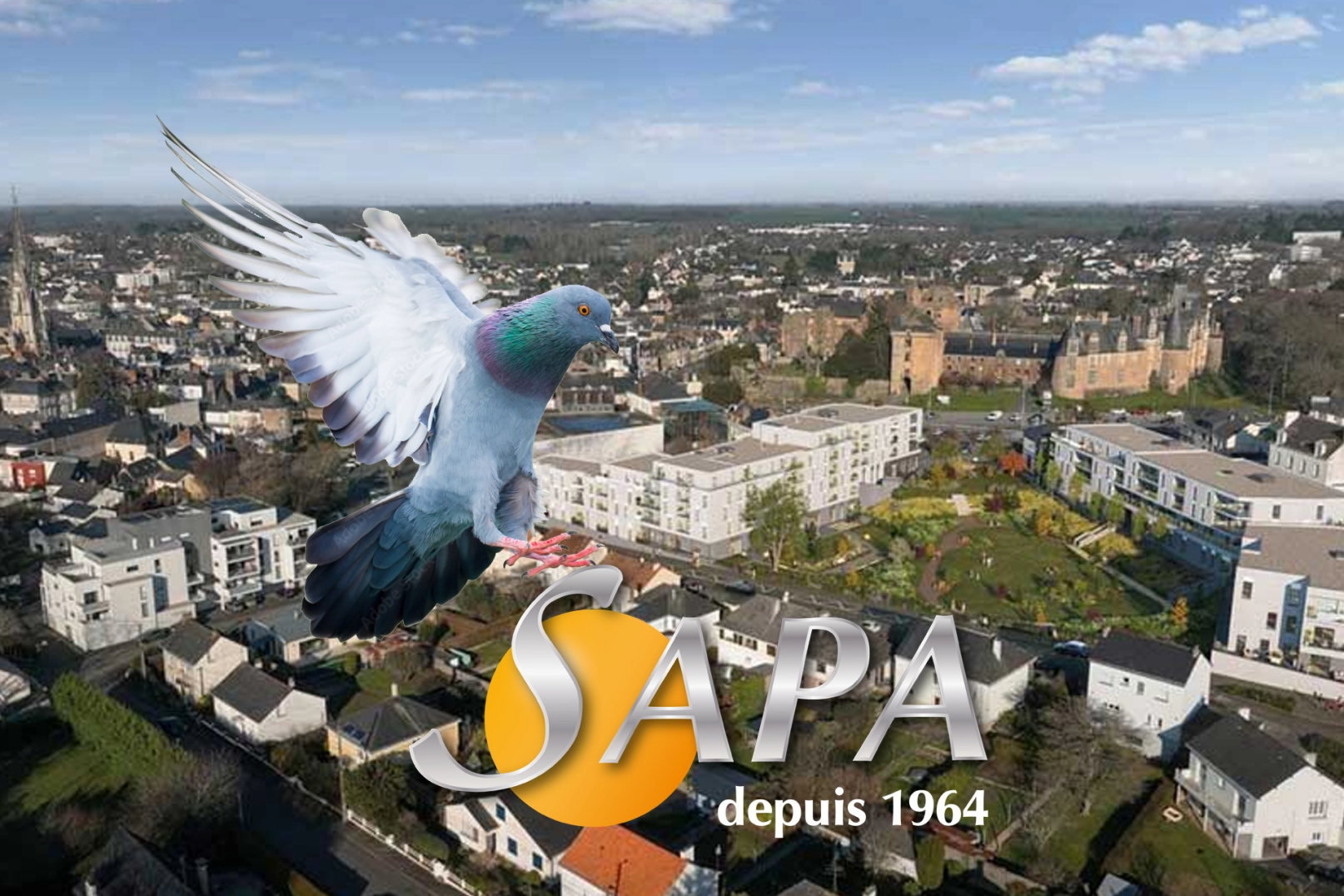 Technicien réalisant un dépigeonnage à Châteaubriant
