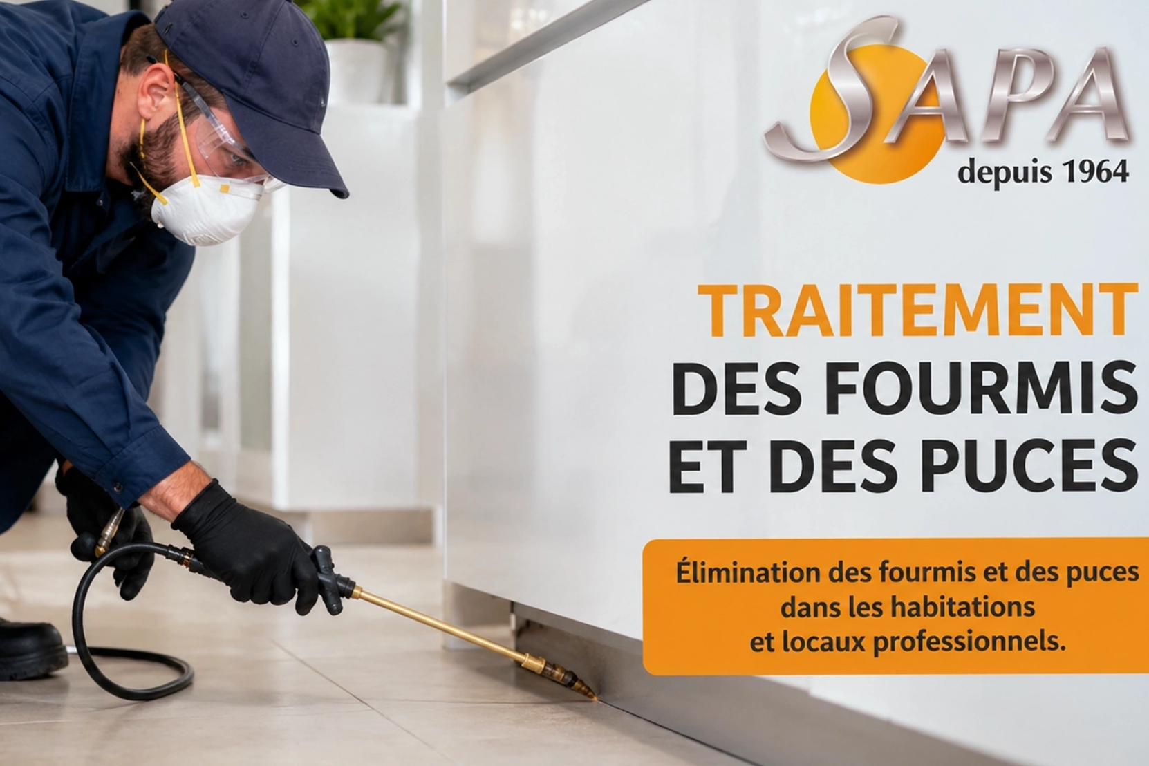 Technicien SAPA inspectant un bâtiment à Châteaubriant avant une désinsectisation