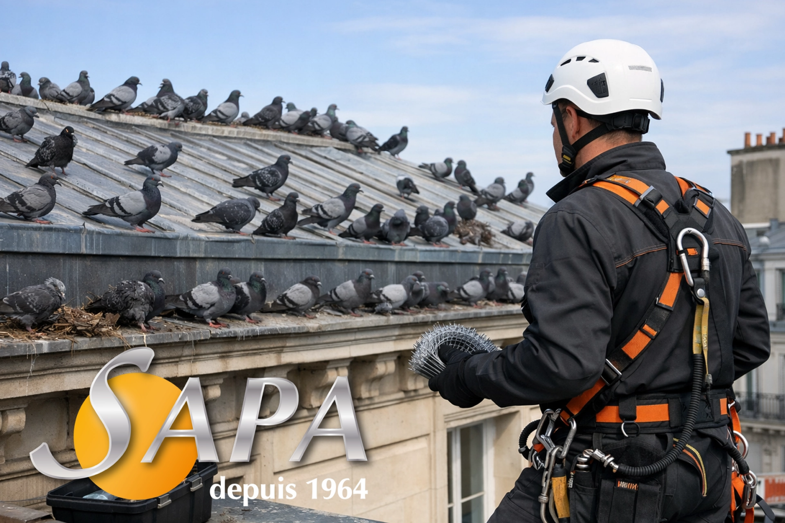 Pigeons revenant régulièrement sur une toiture