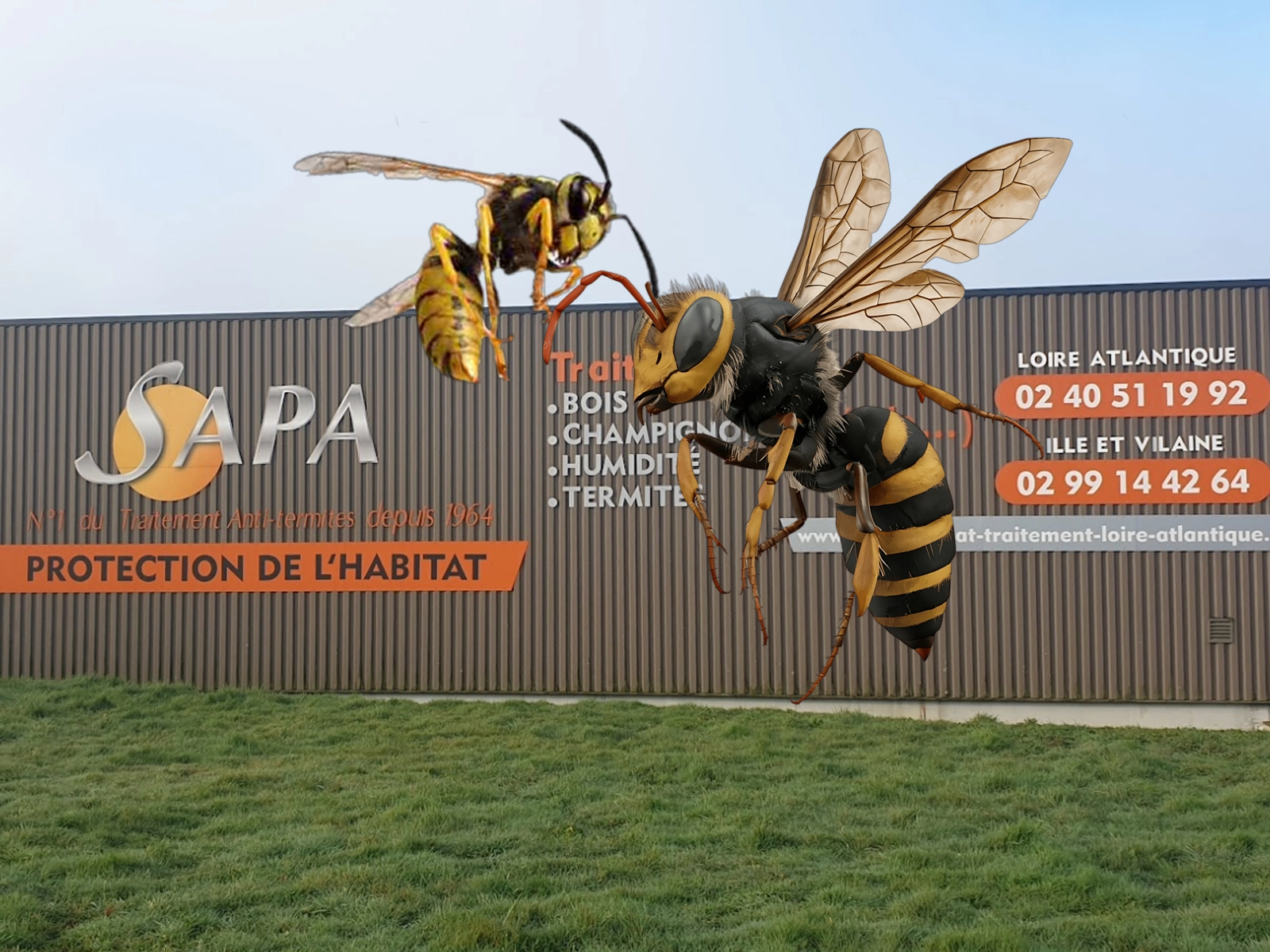 Technicien SAPA Habitat Traitement intervenant à Nantes Métropole pour une désinsectisation professionnelle chez un particulier et une entreprise