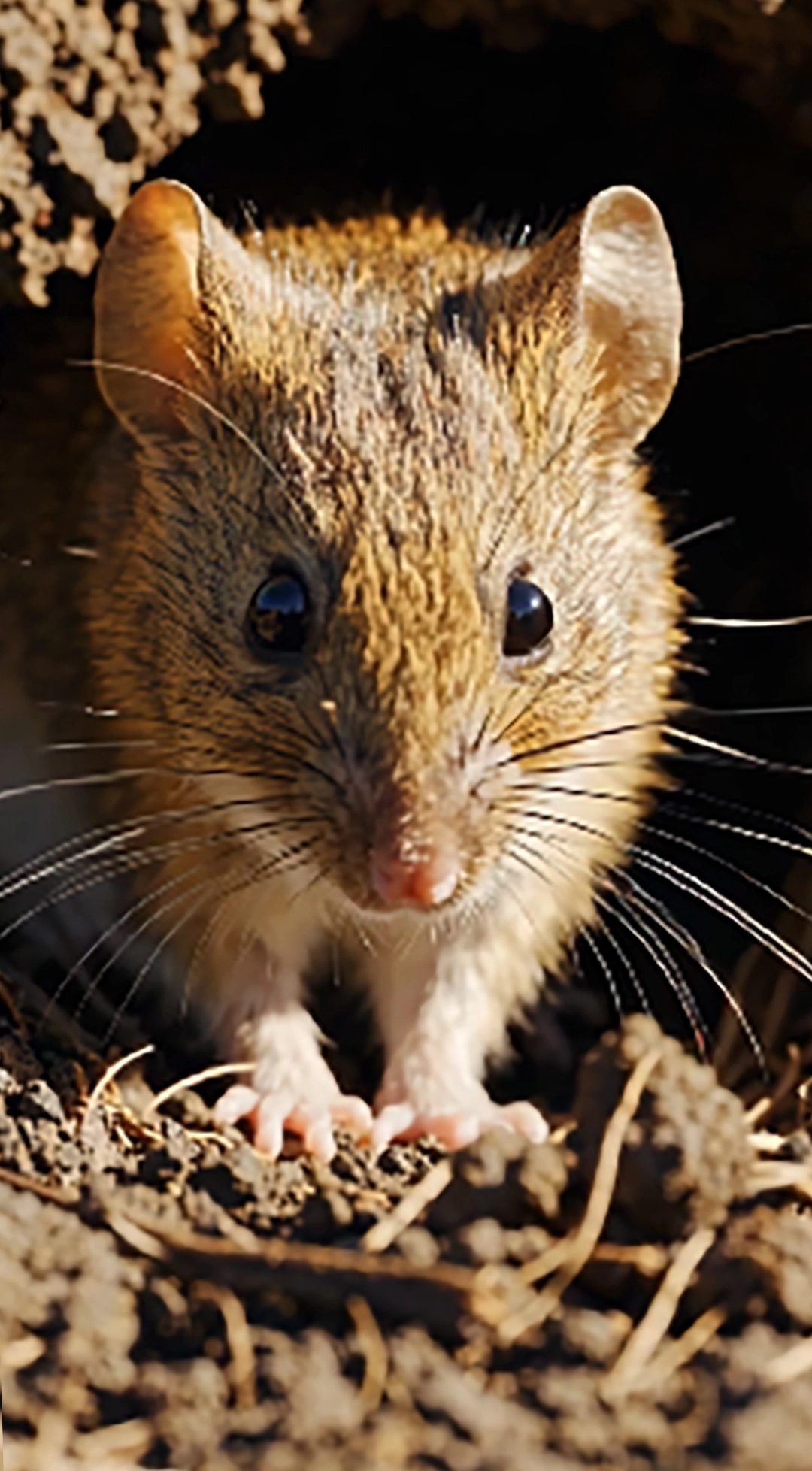 Excréments de rats observés lors d'une dératisation à Châteaubriant